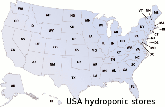 hydroponics stores map